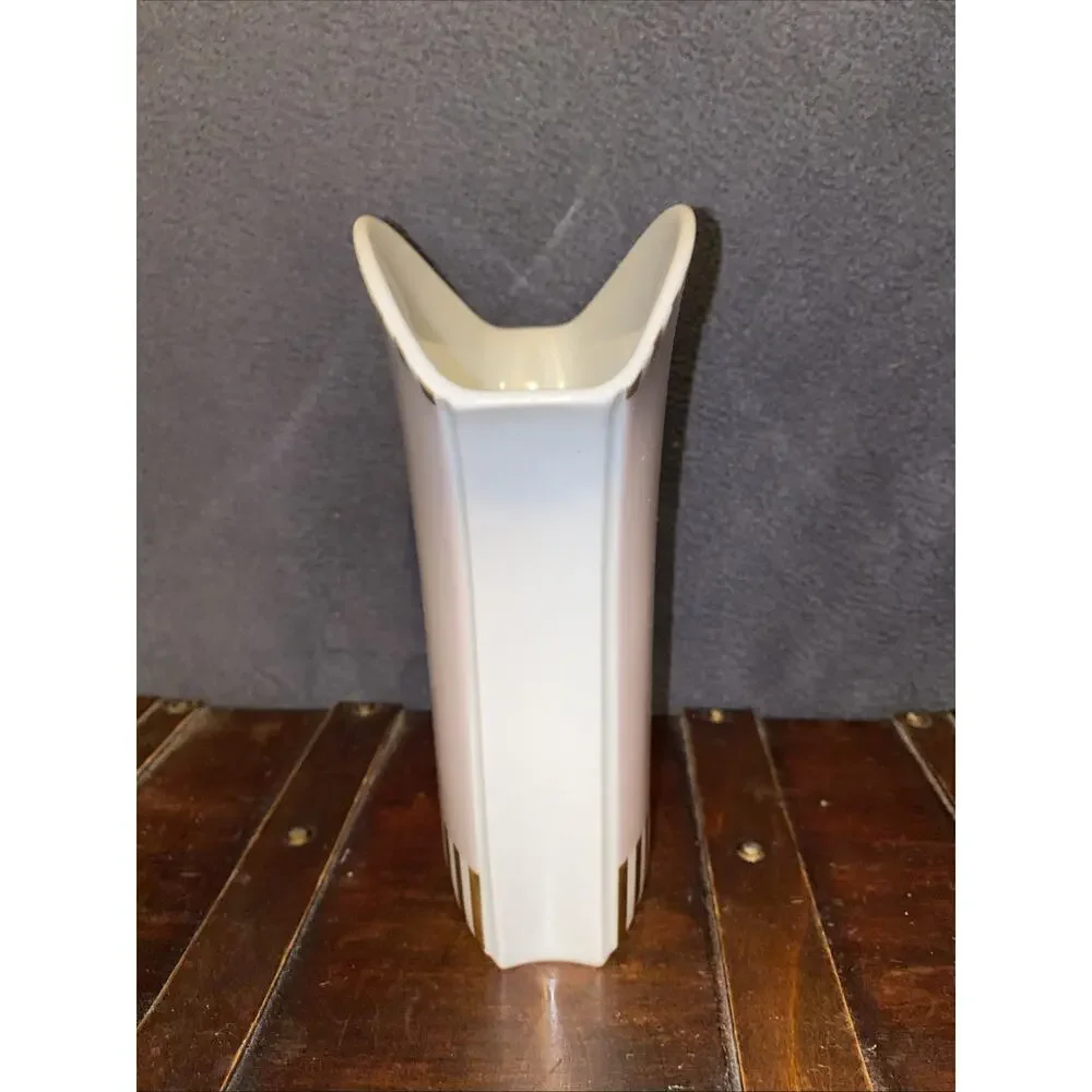 UNIQUE ROSENTHAL STUDIO LINIE LAVENDER GOLD WHITE VASE MADE IN GERMANY PRE-OWNED